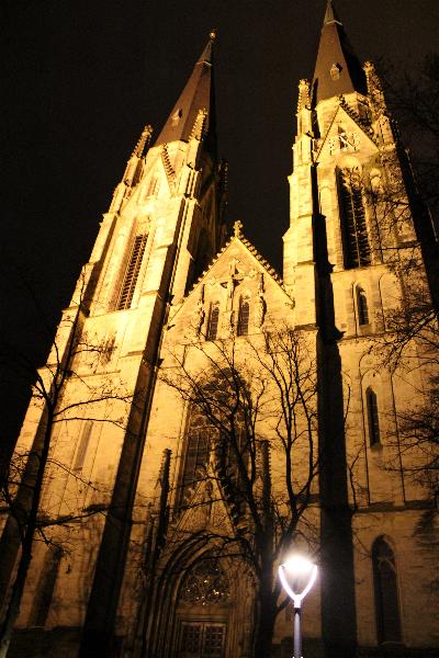 Ludgerus-Dom bei Nacht