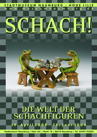Plakat zur Schachfigurenausstellung in Naumburg