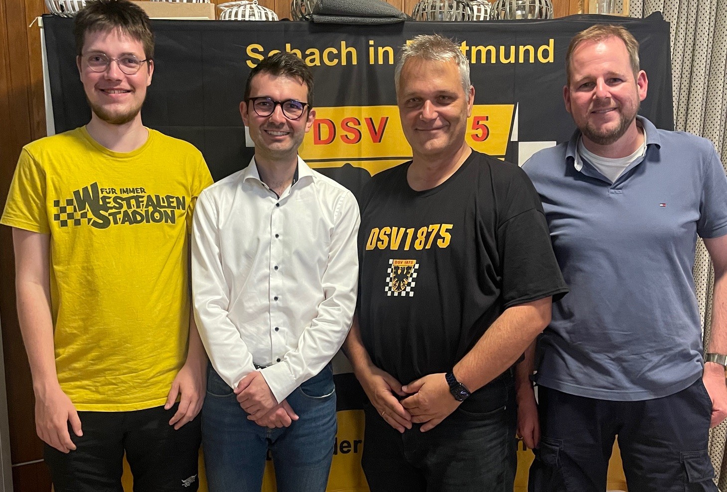 v.l.n.r: Finn, Steffen, Jens,Tobias als Vorstand 2025